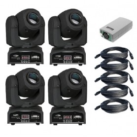 4 x SHOWTEC KANJO SPOT 60 + GOTOWE SHOW DMX SET-4