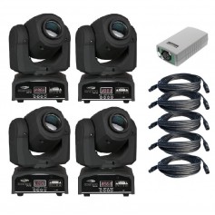 4 x SHOWTEC KANJO SPOT 60 + GOTOWE SHOW DMX SET-4