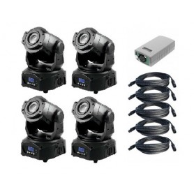 4 x INVOLIGHT VEANTUS S40 + GOTOWE SHOW DMX SET-4