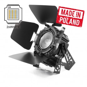 FLASH [PL] LED PAR 64 250W 2w1 COB SHORT WHITE 2200-5200K + BARNDOOR MK2